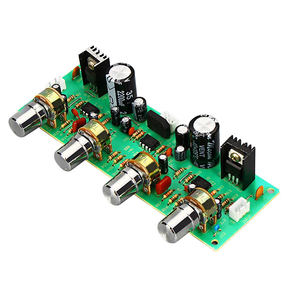

AIYIMA NE4558 Preamplifier Tone Board Preamp Treble Bass Balance Volume Control Tone Ajustment Board AC12-15V