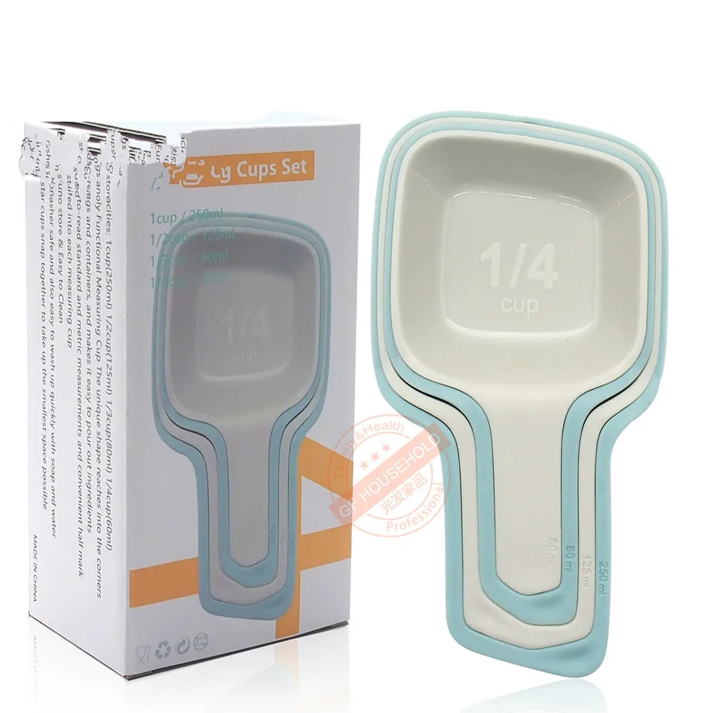 

4pcs Stackable Measuring Spoons Cups Set Nesting Style for Dry and Liquid Ingredients for Milk Powder Spoon Kitchen Baking Tools