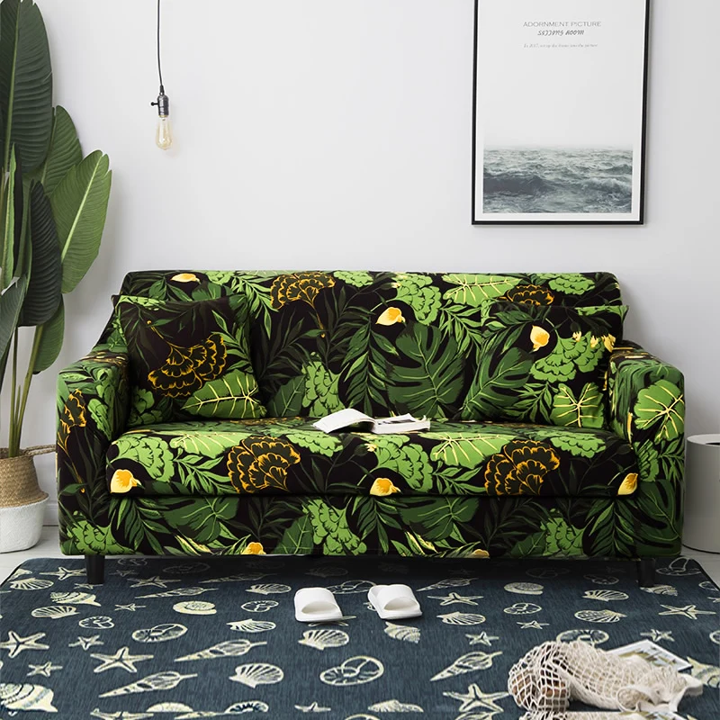 

Big stretch sofa cover Print flowers sofa covers slipcovers seat bench Couch cover sofa-towel for home living room salon decor