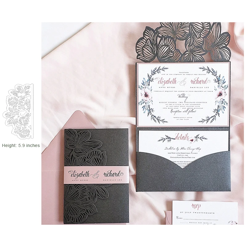  Wedding Invitation Metal Cutting Die Scrapbooking Craft Die Cut for DIY Paper Cards Making Love Hom - 33026449554