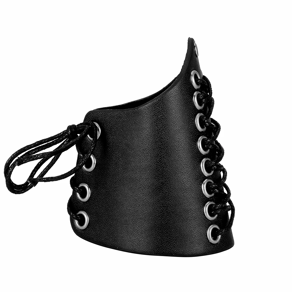 PU Leather Laces Wristband Unisex Protective Arm Guard Sports Punk Clothing Fashion Bangle Arm Warmers Leather Bracelet