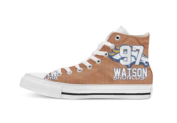 

Denver Football Player Watson 97 High Top Canvas Shoes Custom Walking shoes