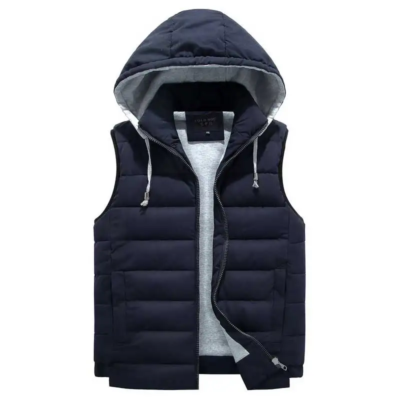 Speed Hiker New Winter Vest Men Plus size Thicken Warm down cotton-padded waistcoat male casual hooded Solid sleeveless 2XL-8XL Speed Hiker New Winter Vest Men Plus size Thicken Warm down cotton-padded waistcoat male casual hooded Solid sleeveless 2XL-8XL
