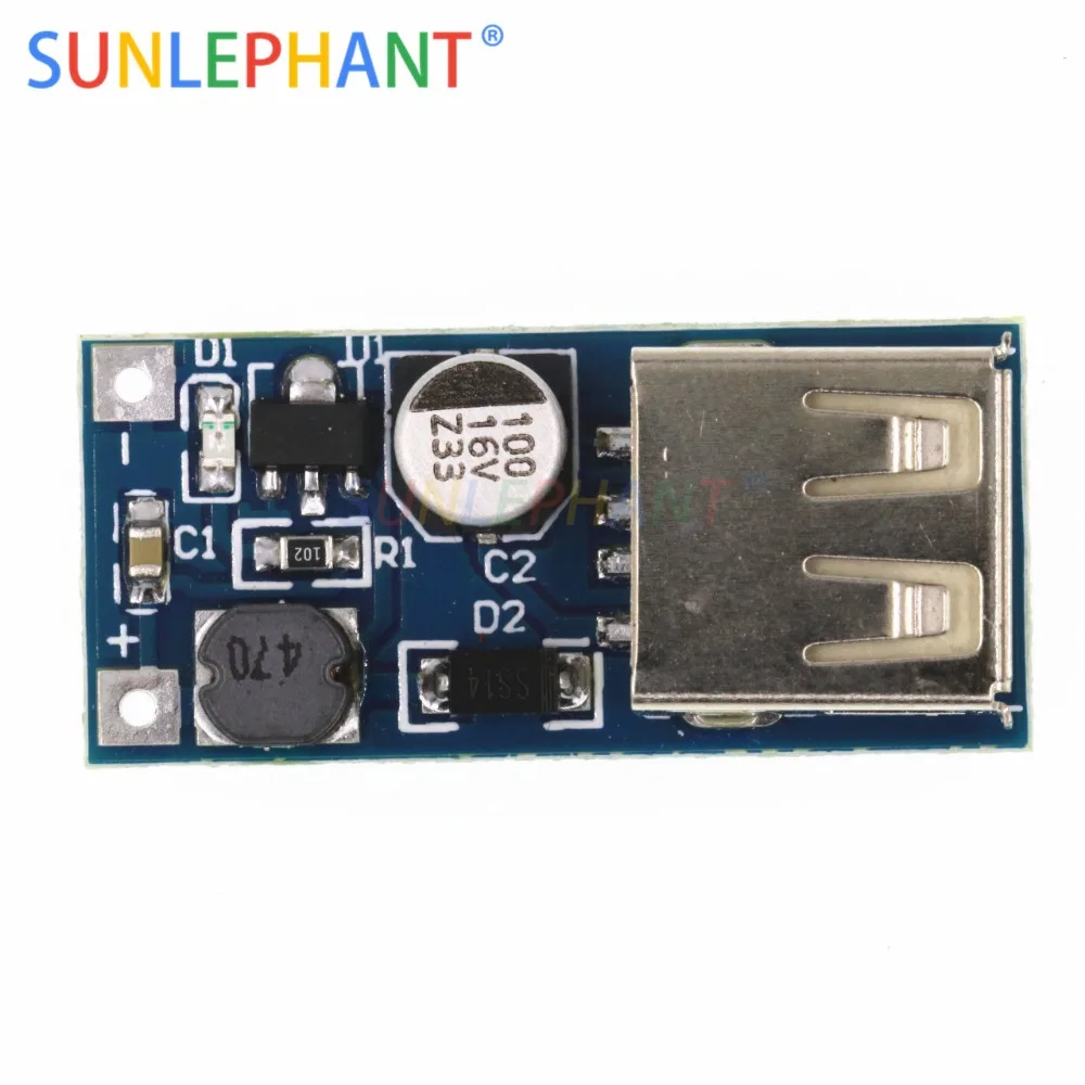

SUNLEPHANT DC-DC USB Output charger step up Power Boost Module 0.9V ~ 5V to 5V 600MA USB Mobile Power Boost Board