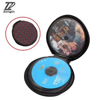 

ZD 1Pc Car CD bag Round 20 CD storage bag for Audi a4 b6 a3 a6 c5 Mazda 3 6 cx-5 Lada granta vesta Renault duster accessories