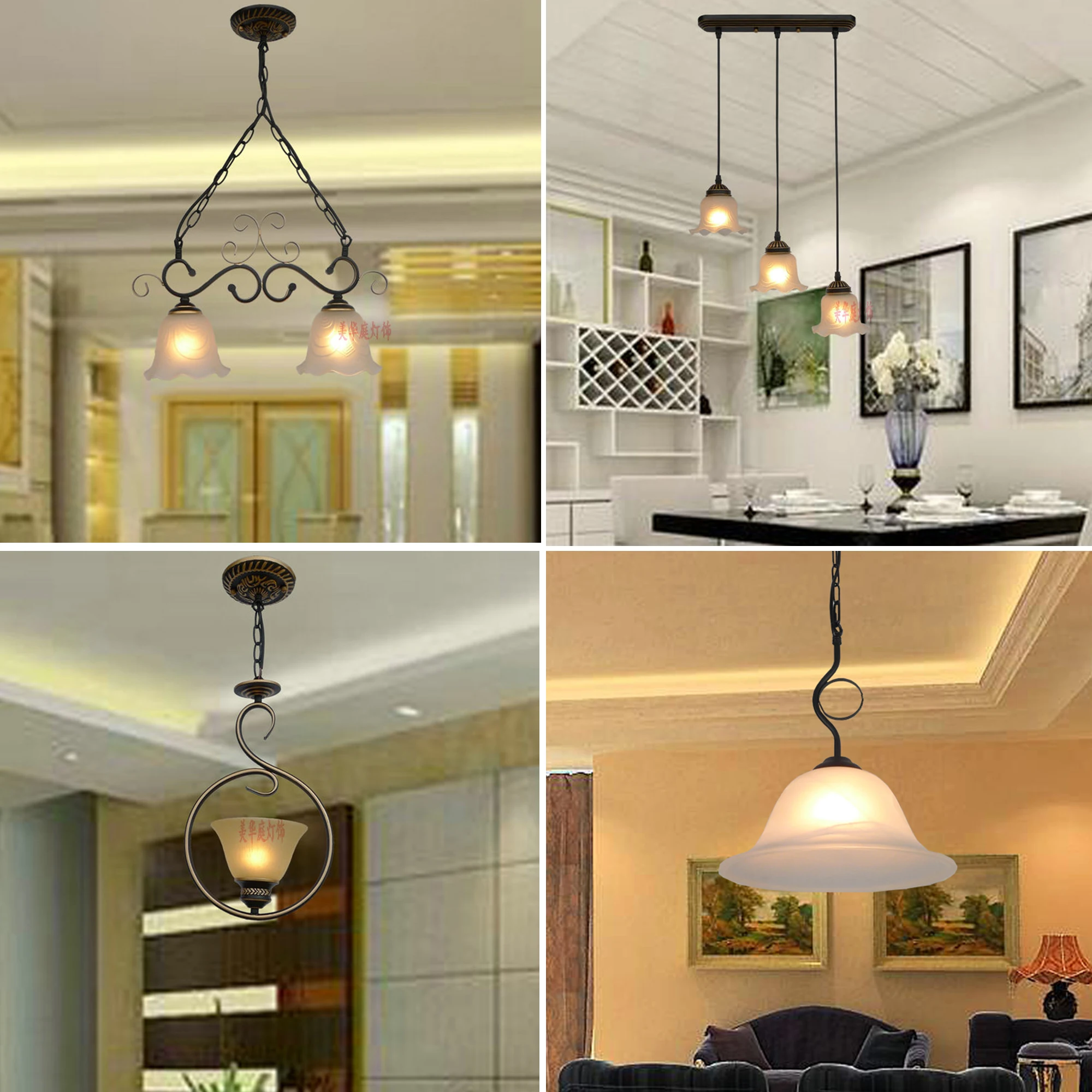 

HGhomeart Home Lighting Retro Iron Led Pendant Light Lamp 110-220V E27 Dining Room Lights Luminaria Vintage Loft Lamp Fixtures