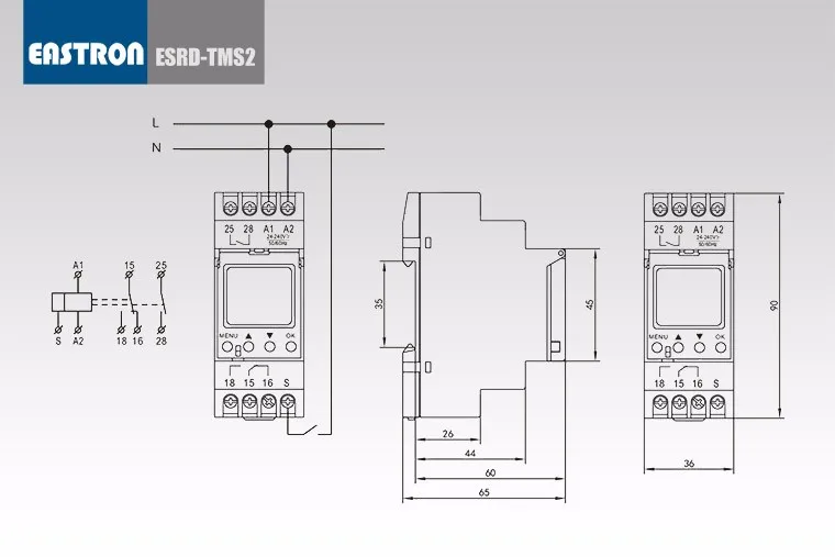 Цифровой многофункциональный реле времени ESRD-TMS2