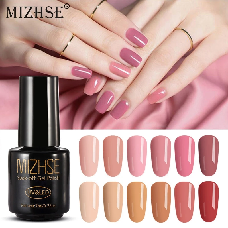 Mizhse Color Gel Polish Uv Led Nail Gel Polish Yellow Color Nail