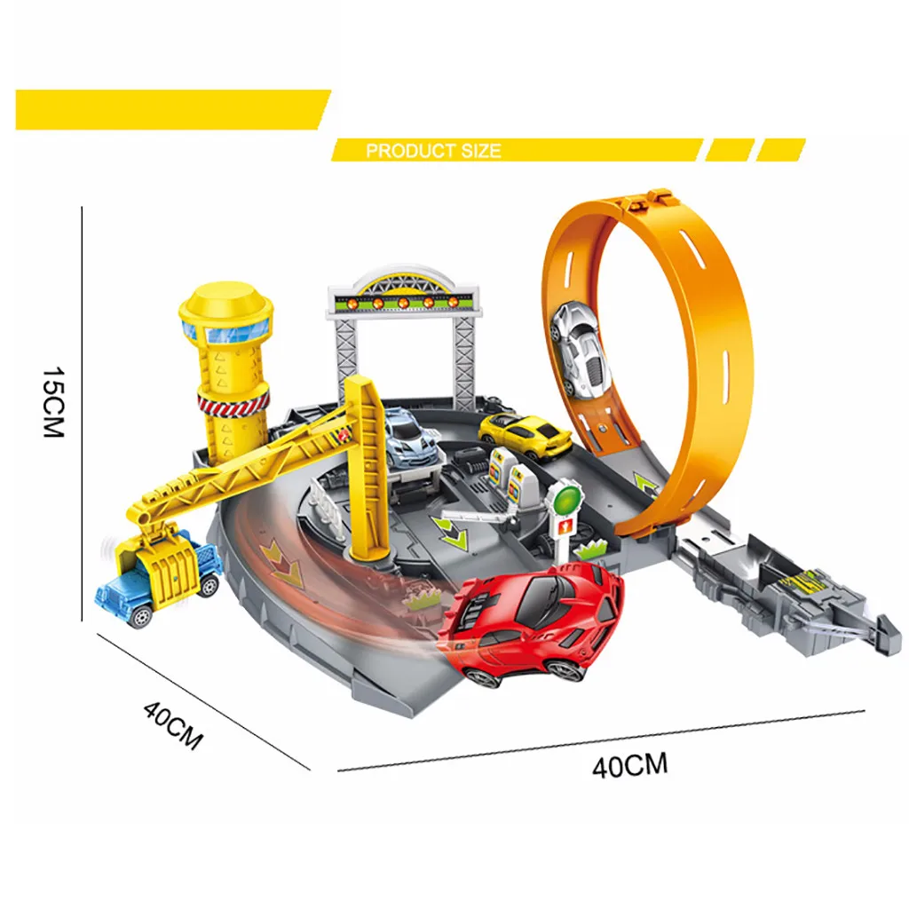 Детские игровые наборы для автомобилей DIY модель сборки гаража набор образовательных игрушечных автомобилей набор "гоночный трек" модель автомобиля Парковка Инженерная# y3