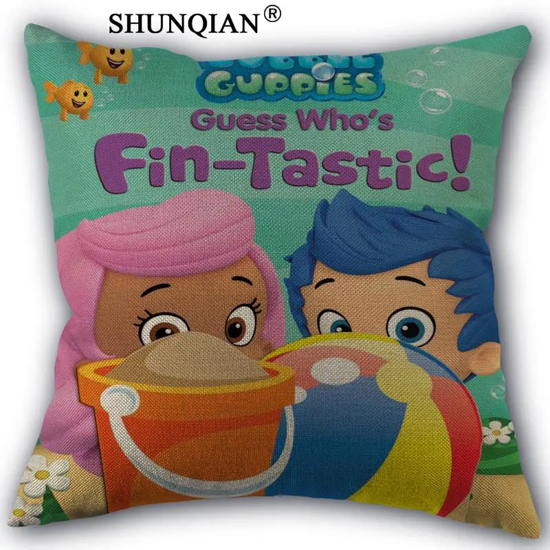 Pillowcase Пользовательские bubble Гуппи наволочки пользовательские белье Хлопок Подушка наволочка настроить 45x45 см одна сторона - Цвет: Pillowcase