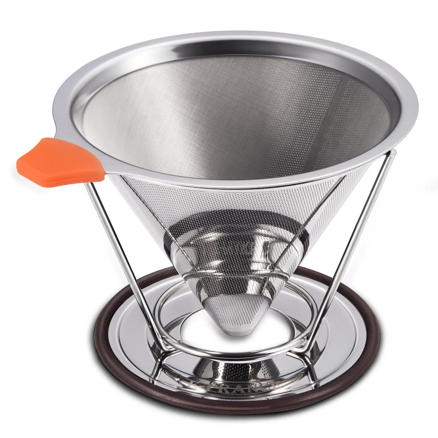 HOT Stainless Steel Coffee Filter Basket Reusable Pour Over Coffee