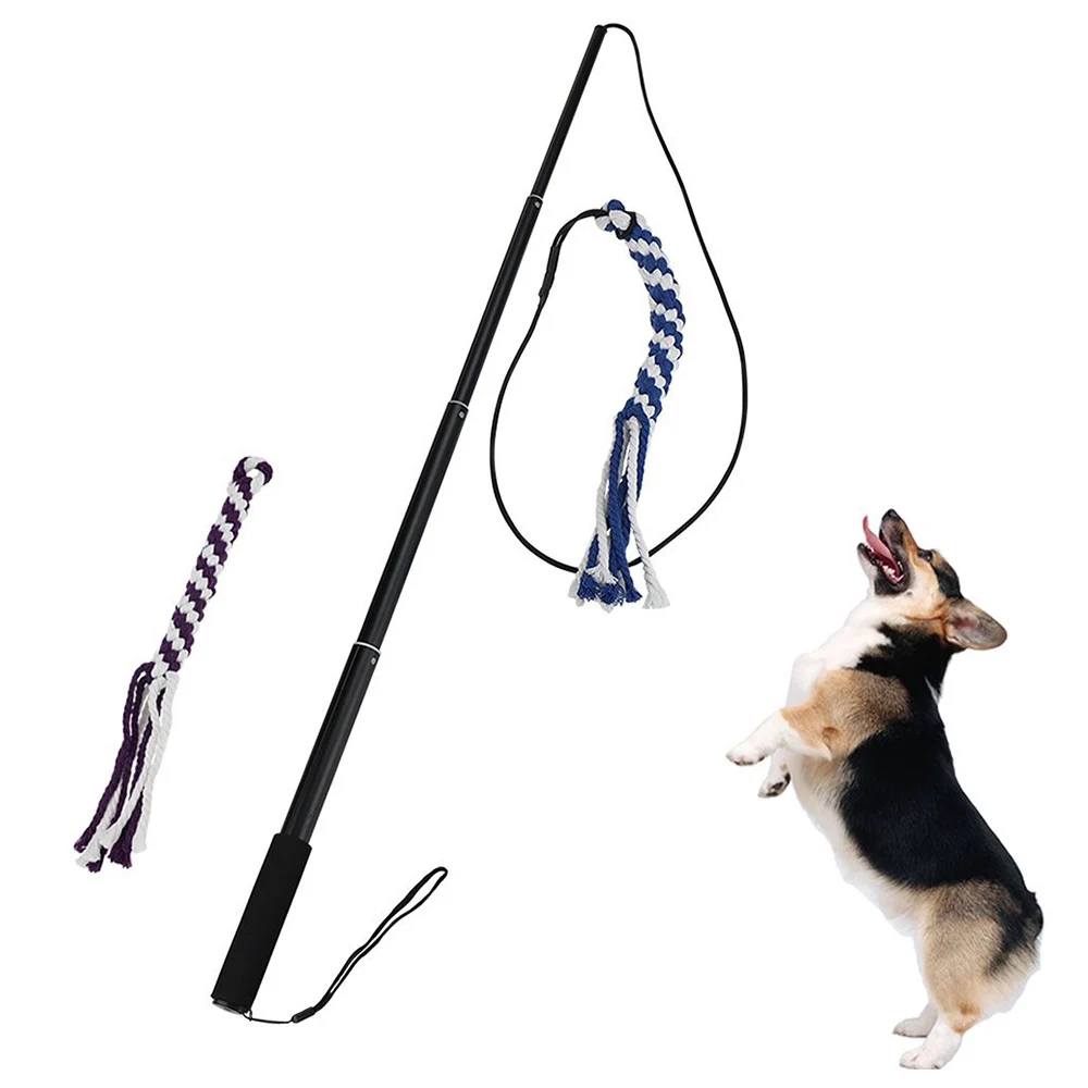 

Rod Bar Outdoor Retractable Pet Dog Cat Pole Training Exercise Rope Toy Extendable Dog Puppy Teaser Pole Stick Pet Supplies