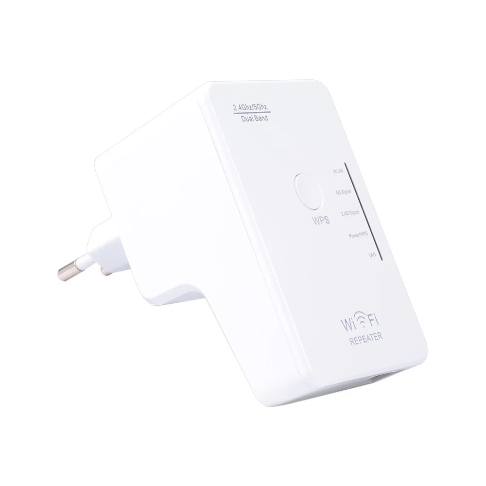 EU Plug 5GHz 2 4GHz Dual Band wireless Wifi Wi fi Repeater Router Roteador WPS Lan