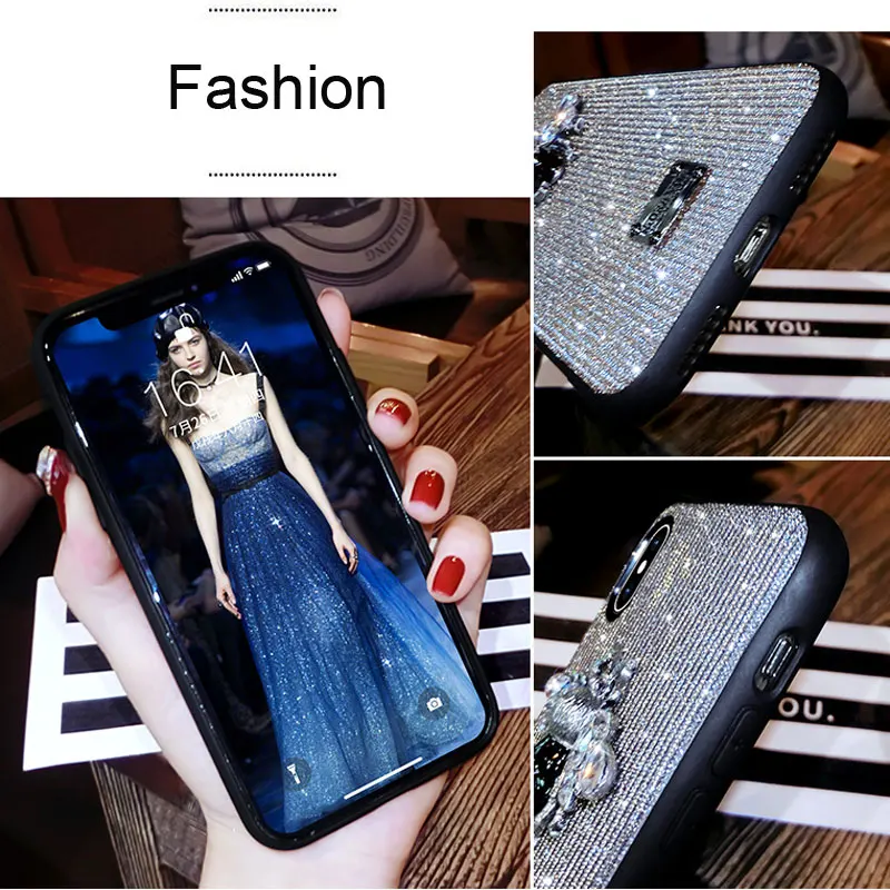 bling bling luxury cute iphone 6 6s 7 8 plus x xr xs max case  (3)
