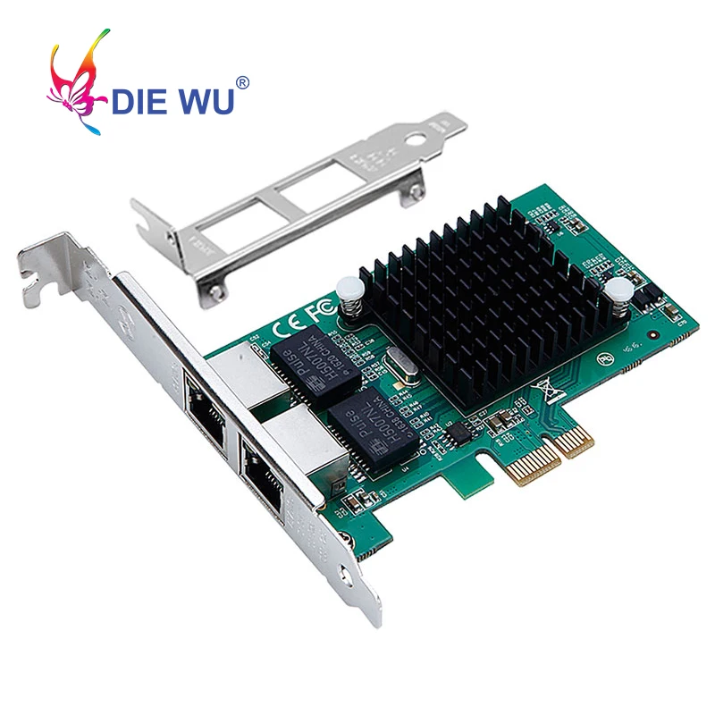 Intel82575 двухпортовый RJ45 порт NIC 10/100/1000 гигабитный PCI Express pcie x1 сетевой сервер адаптер