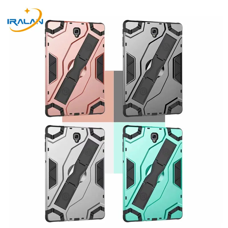 

New Hand Strap Stand Case For Samsung Galaxy Tab S4 10.5 T830 T835 SM-T830 SM-T835 TPU + PC Tablet Hard Back Cover+Film+Stylus