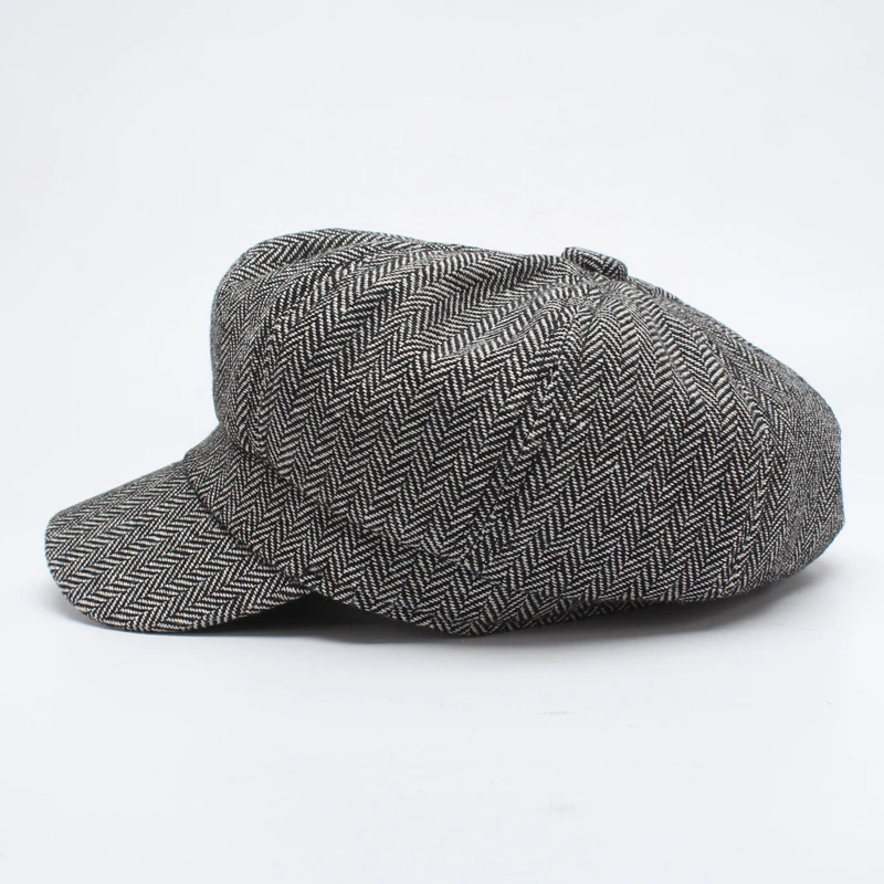 ROSELUOSI унисекс восьмиугольная кепка Newsboy шляпа для женщин мужчин Осень Зима Винтаж плед береты шляпа Повседневная Gorras