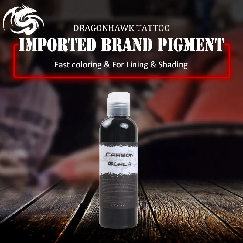 Import Tattoo Ink Carbon Black for Tattoo Kit Tattoo Pigment Set Kits Body Arts 200ml black
