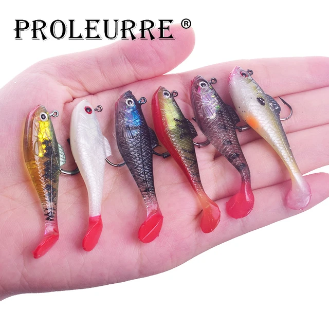 Proleurre Soft Lure 50mm 80mm Wobblers Artificial Bait Silicone