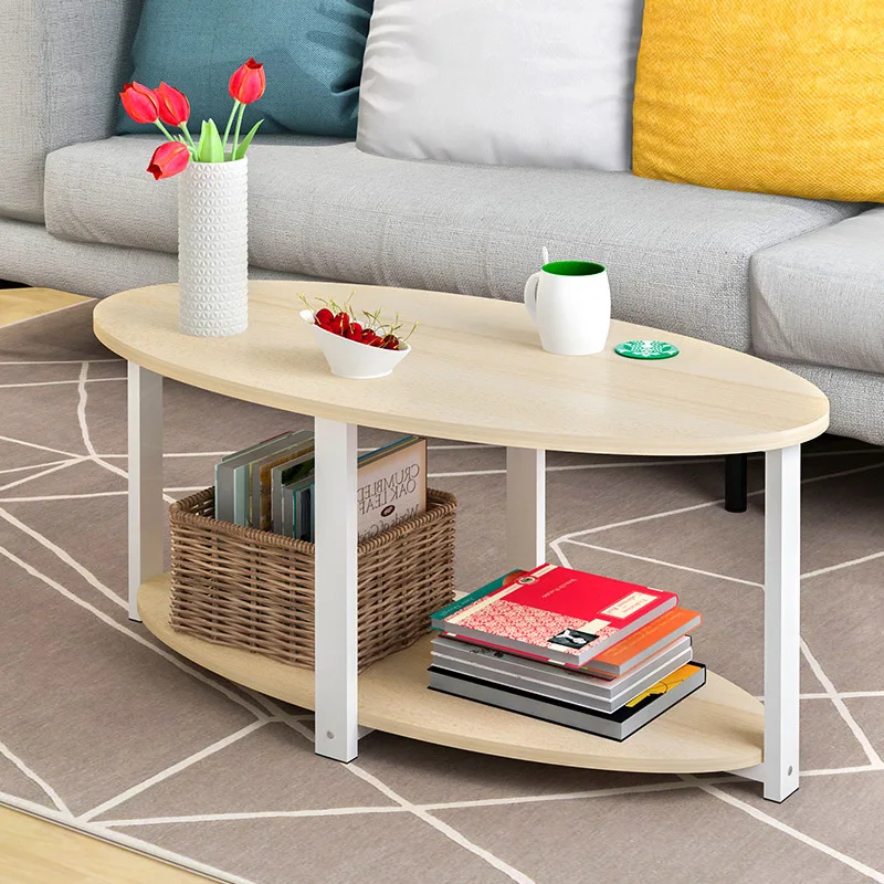 New High Quality Coffee Table Side Table Nordic Small Corner Oval Table Living Room Sofa Side Cabinet Strong Bearing