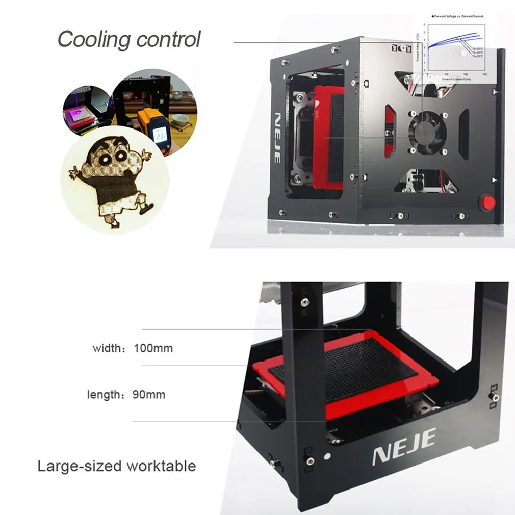 NEJE DK-8-FKZ 1500mw/2000mW/3000mW USB Laser Engraver Mini Desktop Printer Advanced Laser Engraving Machine for Windows