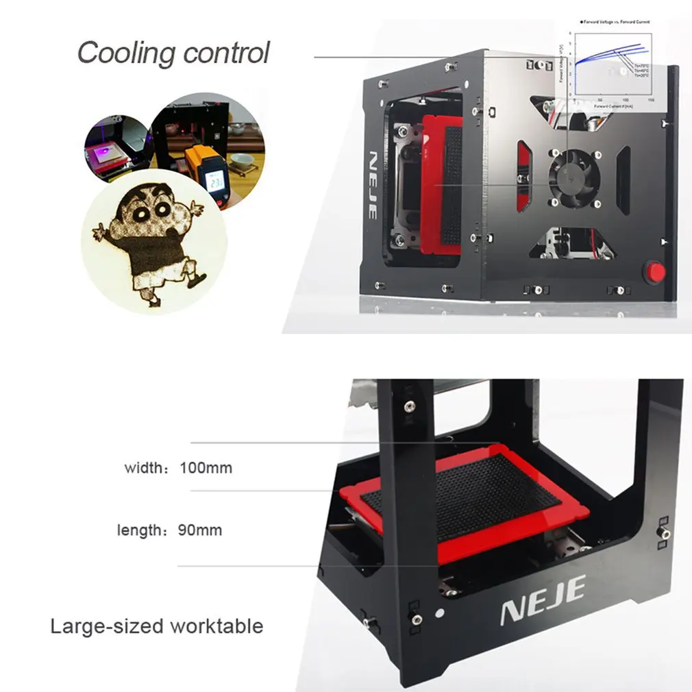 NEJE DK-8-FKZ 1500 МВт/2000 МВт/3000 МВт USB лазерный гравер мини настольный принтер Расширенный лазерный гравировальный станок для Windows