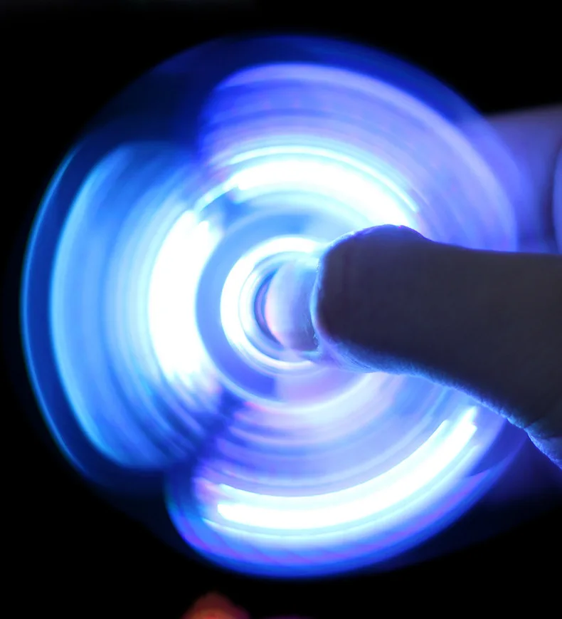 

New Light Fidget Spinner Led Stress Hand Spinners Glow In The Dark Figet Spiner Cube EDC Anti-stress Finger Spinner HOT