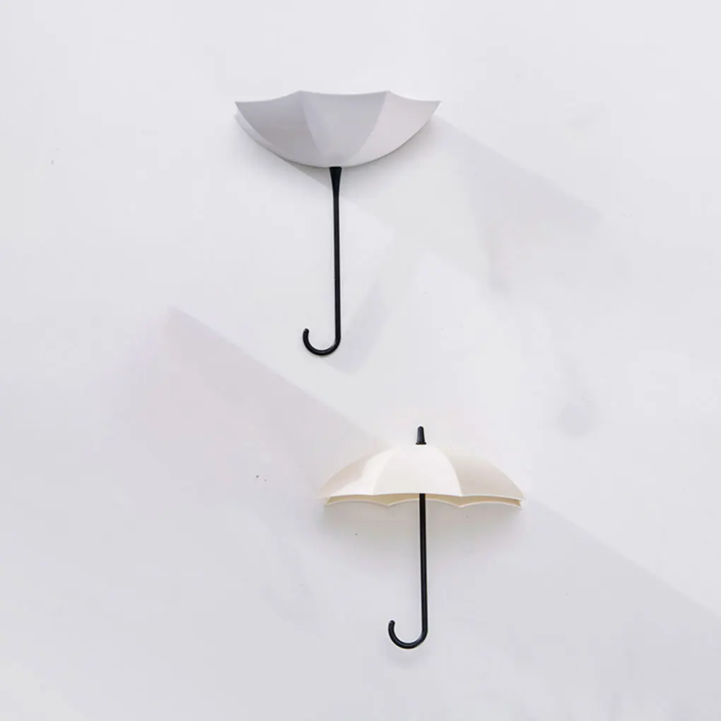 3 шт. мини красивый зонт в форме сильного всасывания крюк настенный держатель для ключей немаркая клейкая вешалка