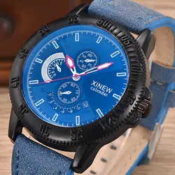 Лидер продаж XINEW Роскошные брендовые часы Мужская мода нержавеющая сталь назад Кварц-часы мужской часы военной армии циферблат наручные