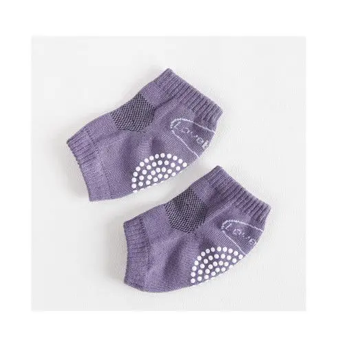 Новые брендовые Детские изделия противоскользящие для малышей наколенники для ползания Защитные Мягкие защитные гетры - Цвет: Фиолетовый