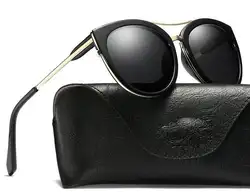 Новинка 2017 солнцезащитные очки для женщин Европы и поляризованные солнцезащитные очки кошачий глаз солнцезащитные очки модные ретро очки