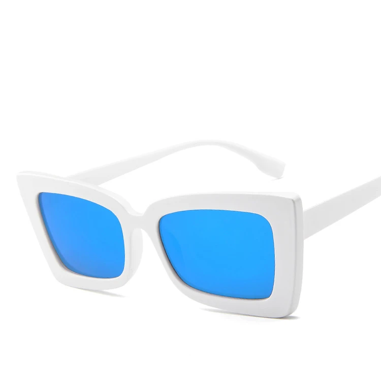 Yoovos винтажные пластмассовые Солнцезащитные очки женские квадратные брендовые дизайнерские солнцезащитные очки Классические женские очки для вождения Oculos De Sol - Цвет линз: WhiteBlue