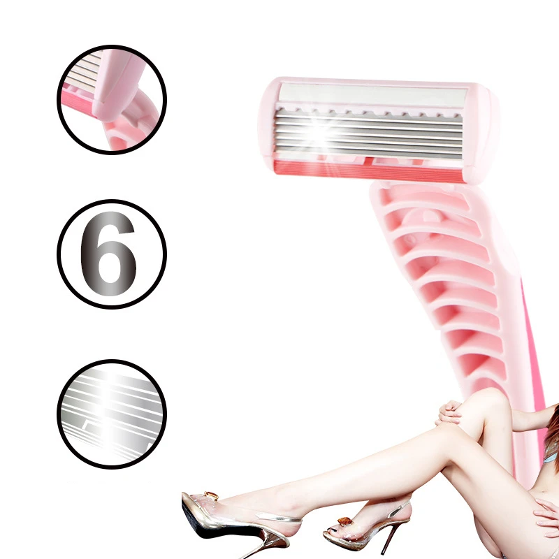 2018 New Brand Names Sharpener 2 pcs/Set women 6 Layer Blades shaving