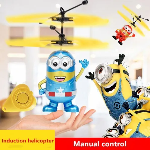 Мини Радиоуправляемый Дрон оригинальный Летающий мигающий Me Minion RC вертолет