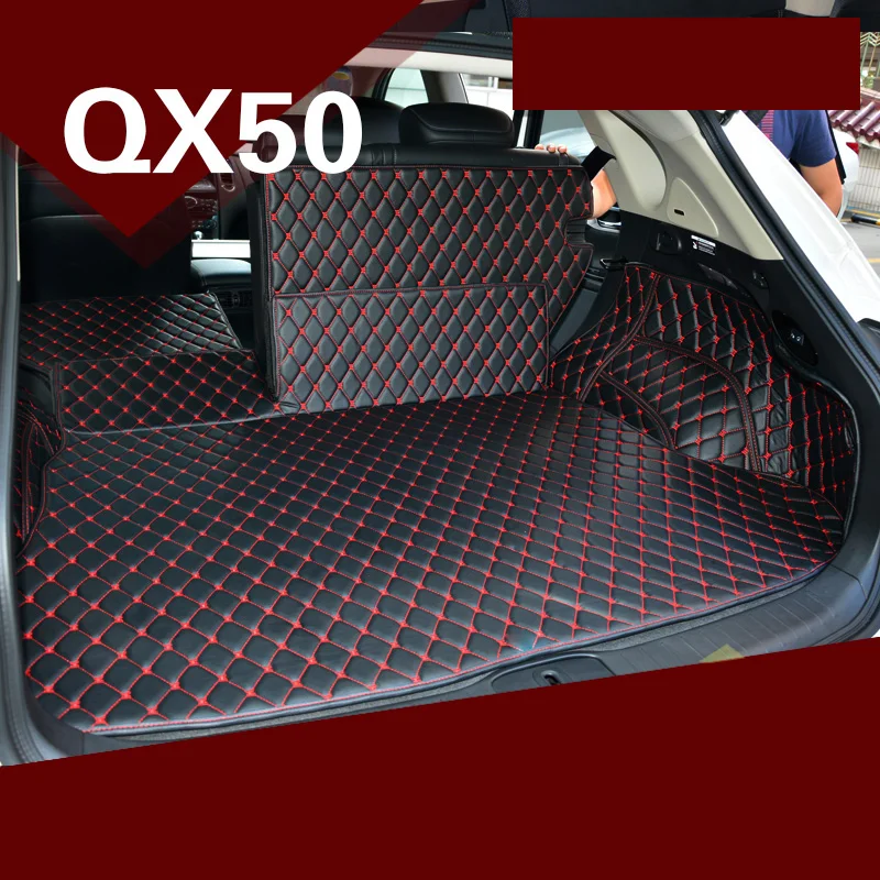 

lsrtw2017 fiber leather car trunk mat for infiniti qx50 2014 2015 2016 2017 2018