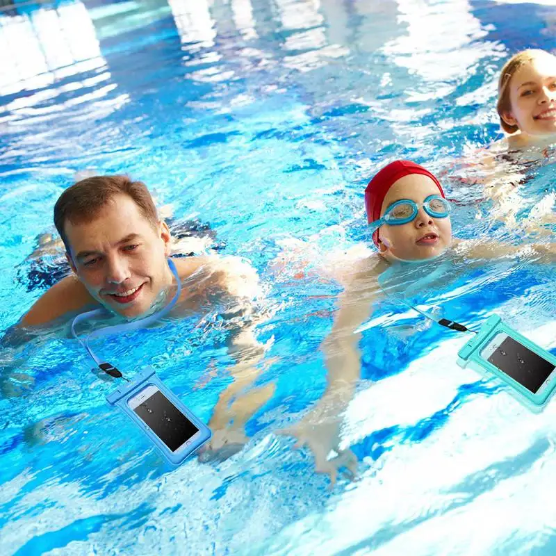 2 PCS IPX8 Waterproof Swimming Bags Universal Phone Pouch Underwater Dry Bag for iPhone XIAOMI Samsung Phone Case Bags Floatable (1)