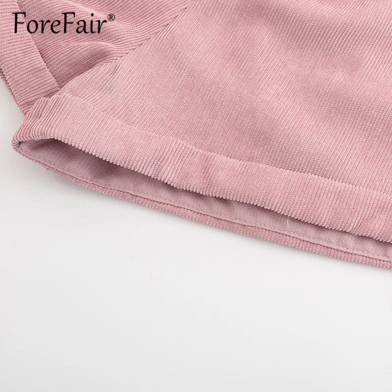 Forefair новинка вельветовые шорты летние женские Ретро стиль свободные эластичный