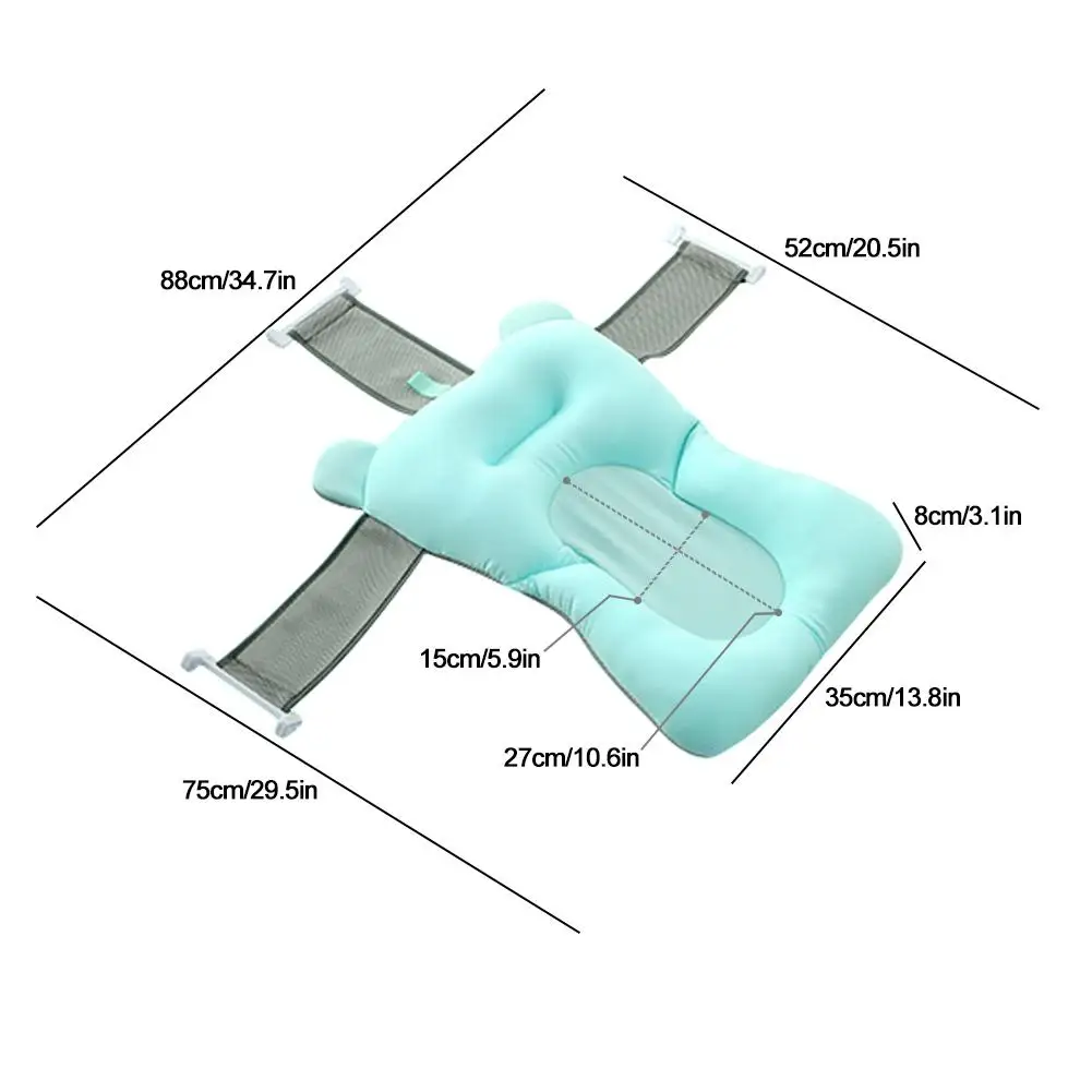 Baby bath tub Newborn Baby Foldable Baby bath tub pad & chair & shelf newborn bathtub seat infant support Cushion mat bath mat