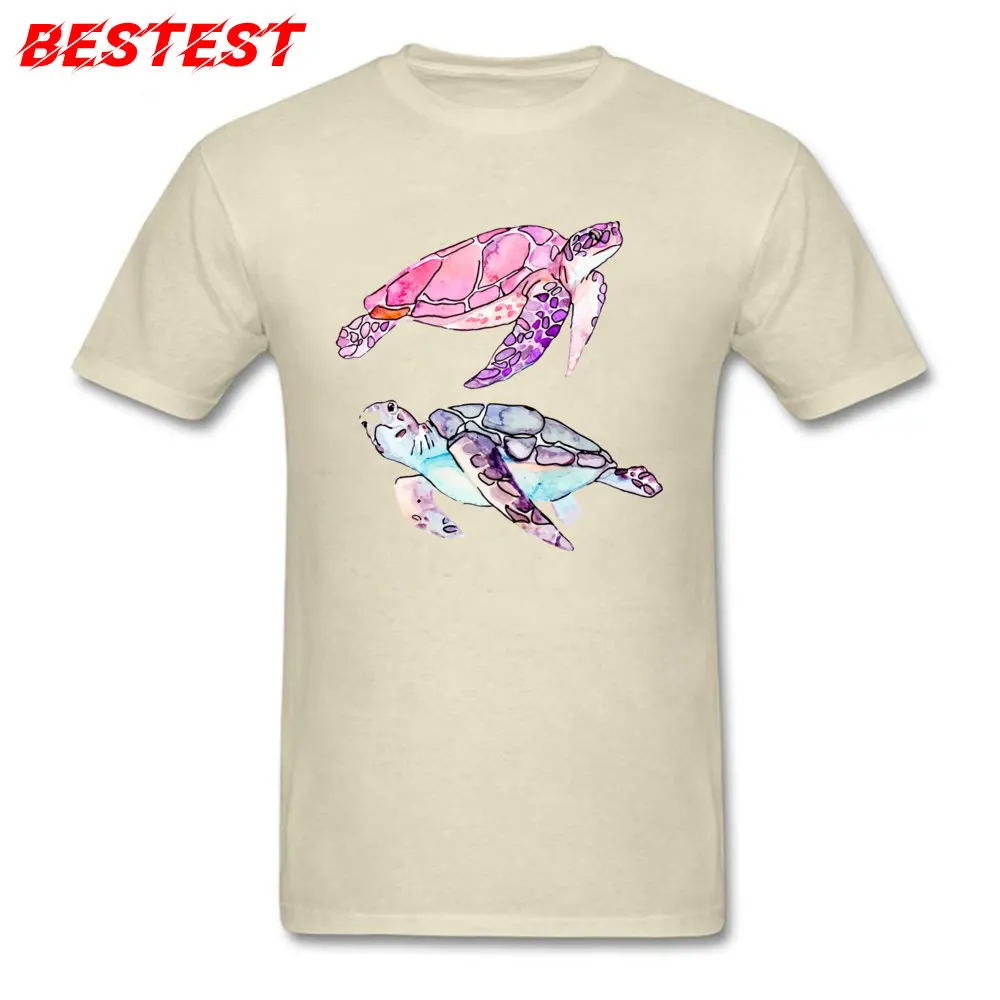 201896Ydrawing turtle T Shirt Fitness Tight Designer O Neck 100% Cotton Fabric Tops Shirt Top T-shirts for Men VALENTINE DAY 201896Ydrawing turtle beige