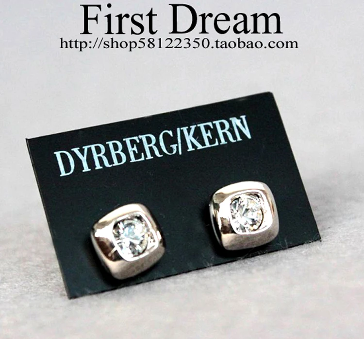 

Лидер продаж, модные изысканные маленькие серьги с флэш-сверлом DYRBERG/KERN