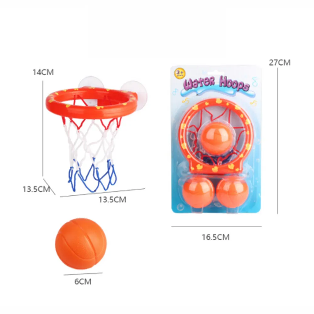 Bath Toy Classic Children?s bathroom suction cup basketball hoop box toys playing water stand sucker plastic balls baby kid fun