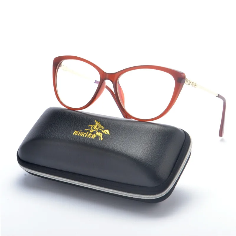 Новые черные красные очки в большой оправе женские трендовые оптические оправа для компьютерных очков ретро женские очки для кошки с коробкой FML