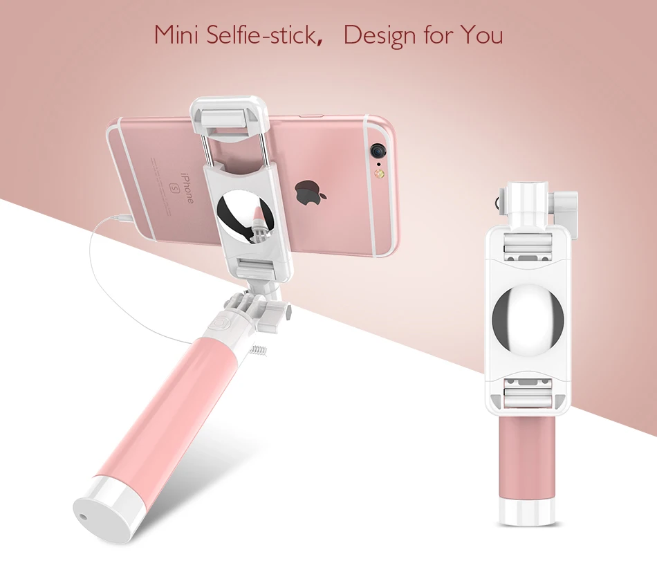 FLOVEME проводной палка для селфи для iPhone 6 6S плюс 5S SE для samsung huawei Android телефона складной штатив зеркало Selfie палочки селфи палка для афона se 5 S 6S