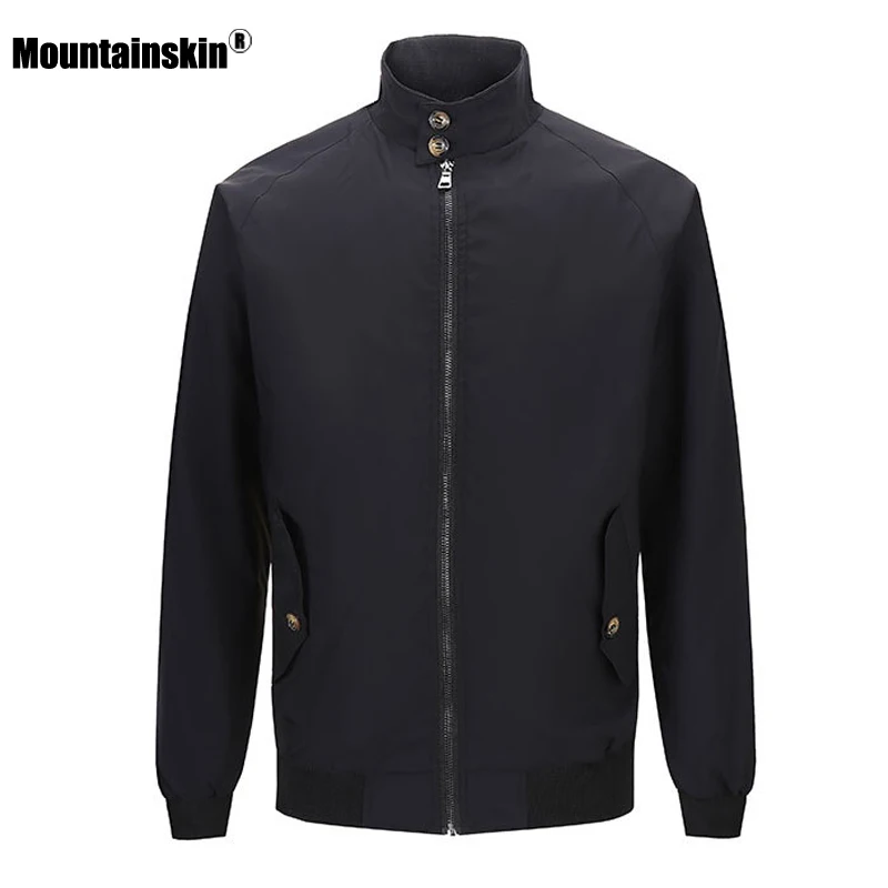 

Mountainskin 2019 New Men's Autumn Spring Jackets Solid Color Fashion Men Coats Slim Fit Male Casual Brand Clothing 4XL SA742