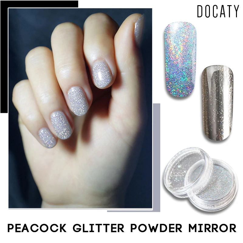 

Docaty Nail Art Glitter Multi Design Sequins Nail Decoration Spangles Pigment Powder Shiny Polishing Decor Gel for Nail
