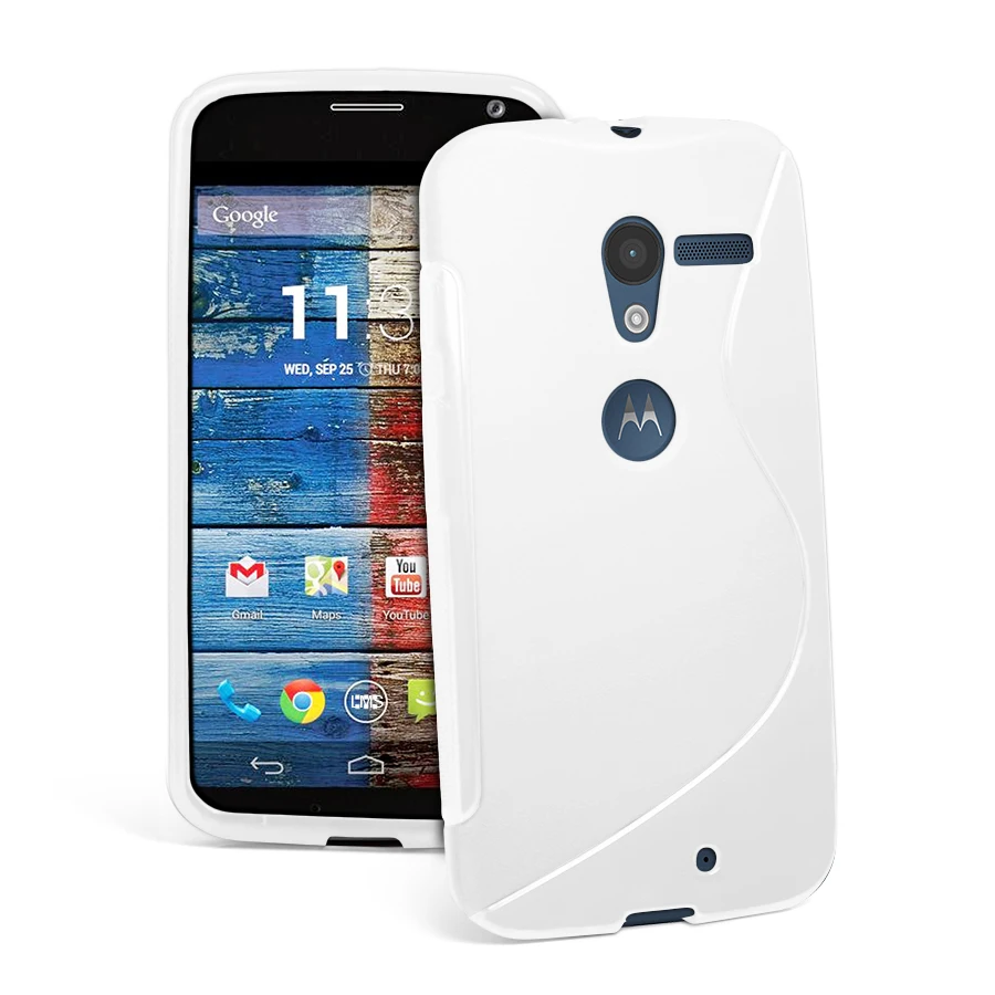 Нескользящий S образный мягкий гелевый Чехол из ТПУ для Motorola Moto X (только первое