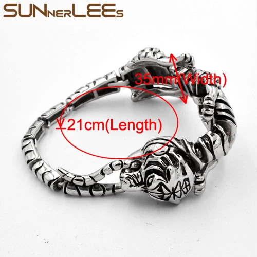SUNNERLEES мужские и женские ювелирные изделия панк тигровая цепочка браслет из