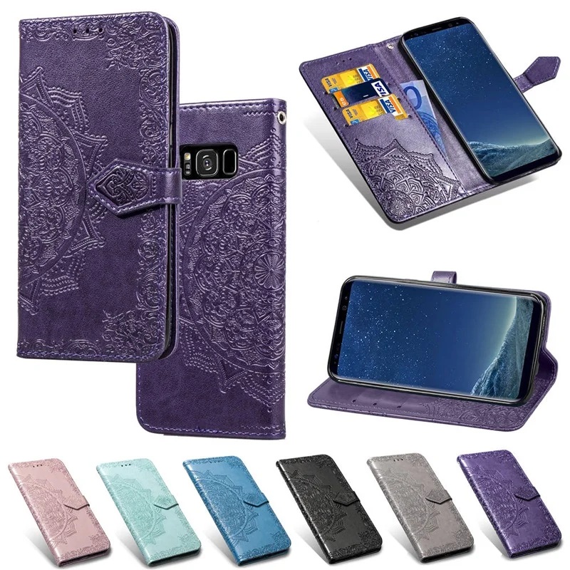 

On For Samsung Galaxy S8 G950F case cover 5.8" Embossed wallet pouch phone Back On For Samsung Galaxy S8 case SM-G950F cover Bag