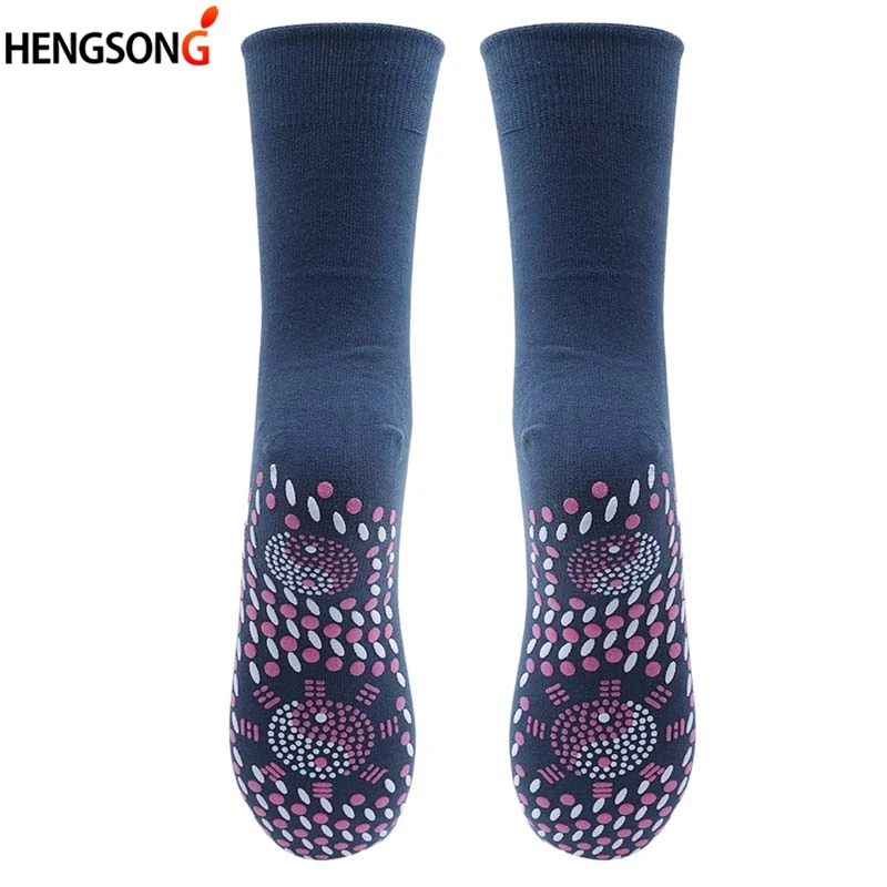 

Hoy Sale Women Tourmaline Self Heating Socks Calf Length Sports Socks Help Warm Cold Feet Comfort Yoga Cycling Tennis Socks
