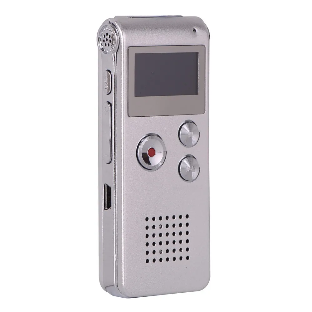 8GB перезаряжаемый стальной цифровой звук, диктофон, диктофон, mp3-плеер, записывающий мобильный флэш-диск